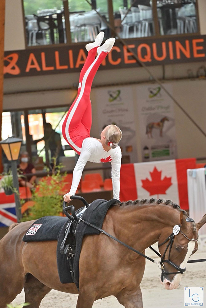 Averill Saunders Becomes Repeat Record Breaker at 2021 FEI Vaulting World Championships for Juniors